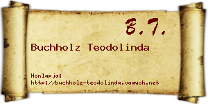 Buchholz Teodolinda névjegykártya